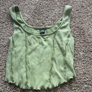 Wild Fable Light Green Ribbed Tank Top